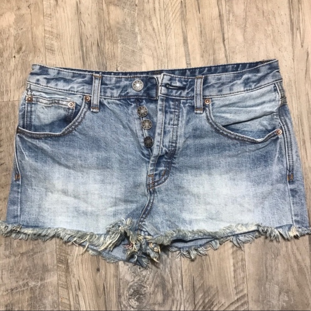 Free People High Waisted Distressed Denim 27